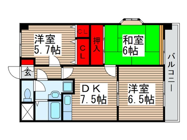 ブライトステ－ジ南柏の物件間取画像